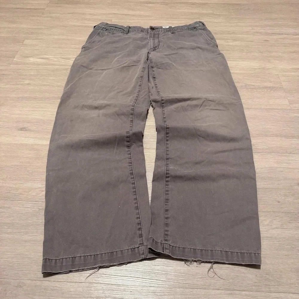 34x30 Gray Baggy Wide Leg Chino Pants Y2K Vintage